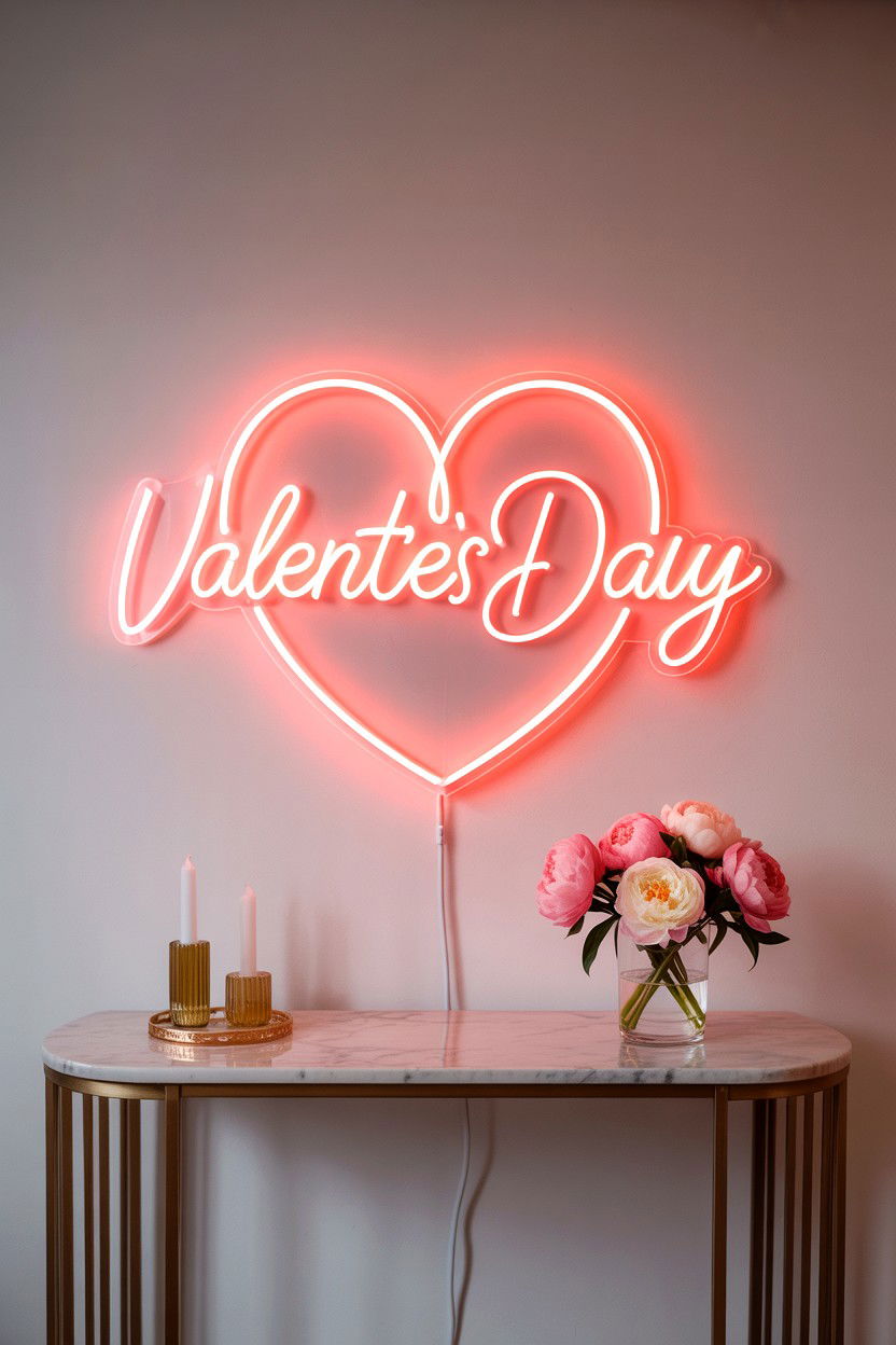 Custom Name Neon Sign - 25 Valentine's Day LED Sign Ideas