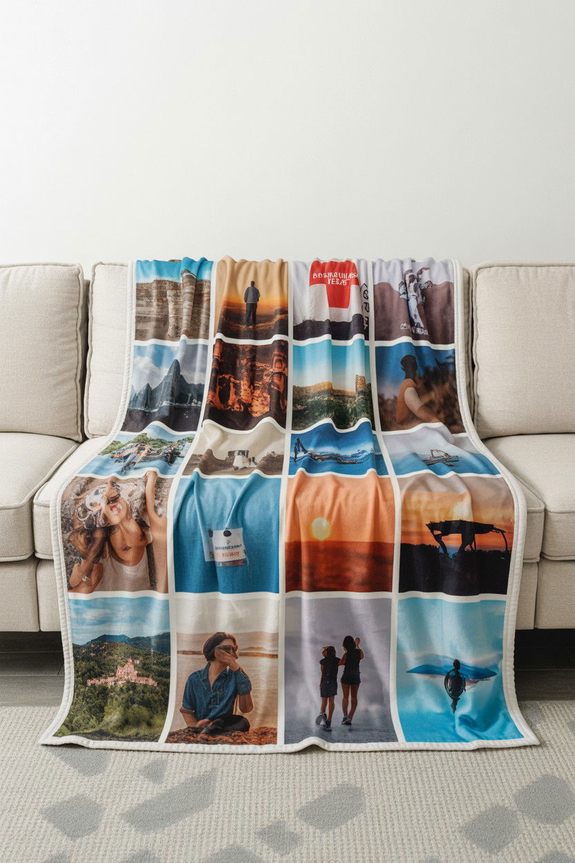Custom Photo Blanket - 25 Valentine's Day Gifts for Long Distance Partner