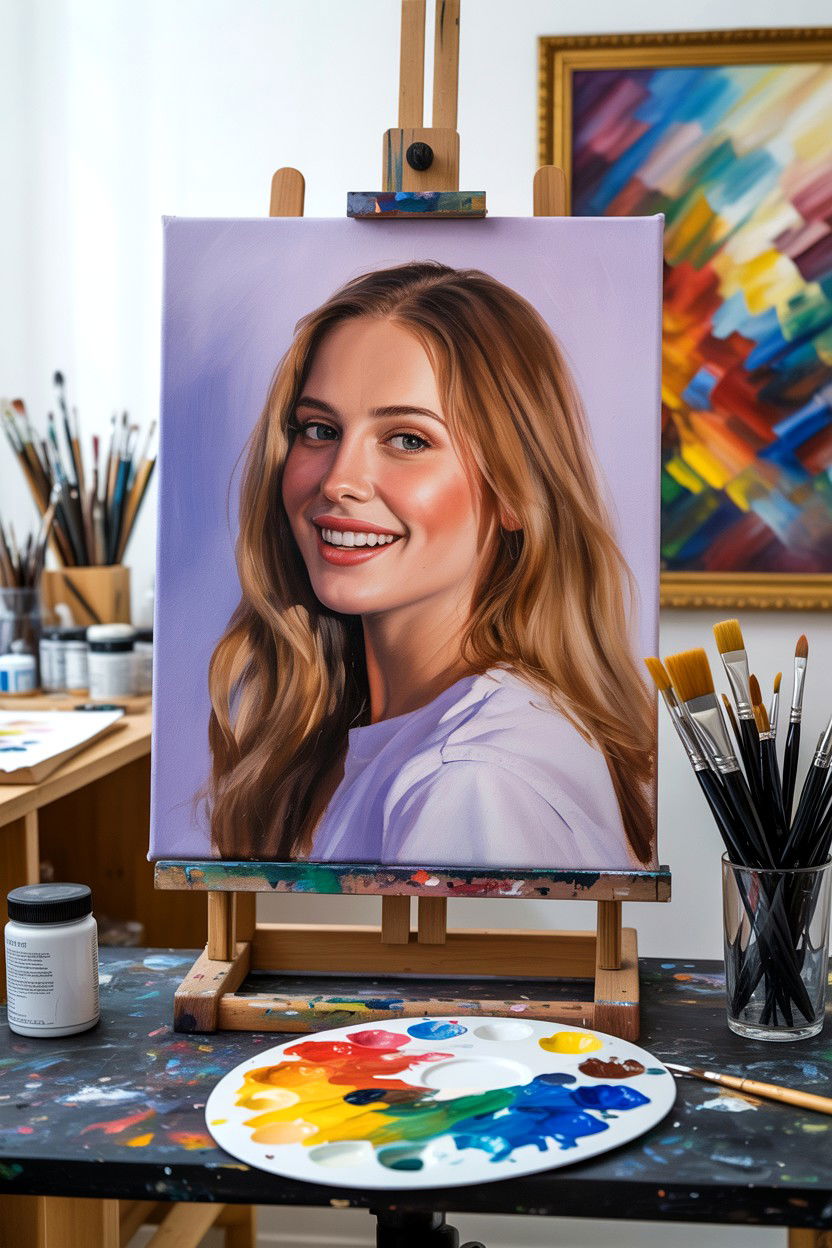Custom Portrait Painting - 25 Valentine's Day Surprise Ideas for Wife