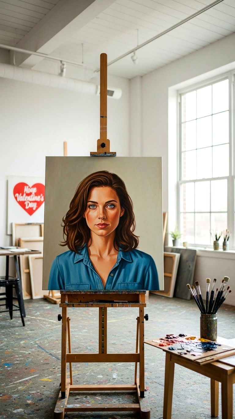Custom Portrait Painting - 25 valentine's day for ideas for wife