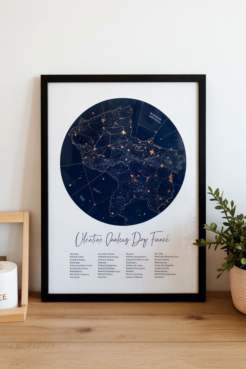 Custom Star Map - 25 Valentine's Day Gifts for Fiancé