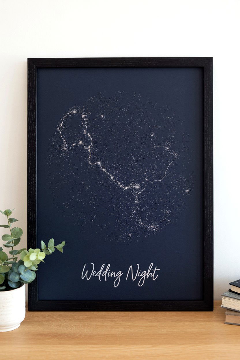 Custom Star Map - 25 Valentine's Day Gifts for Newlyweds