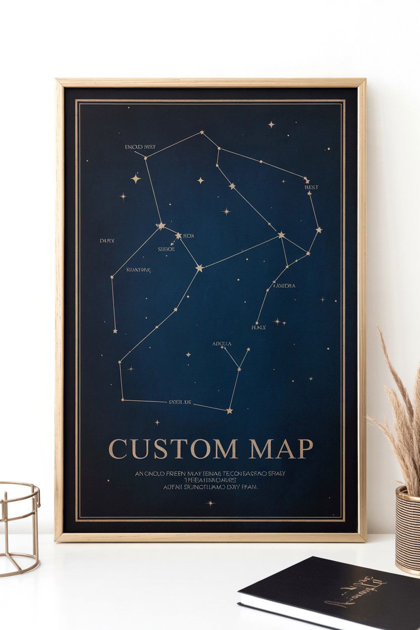 Custom Star Map - 25 Long Distance Valentine's Day Gifts for Boyfriend