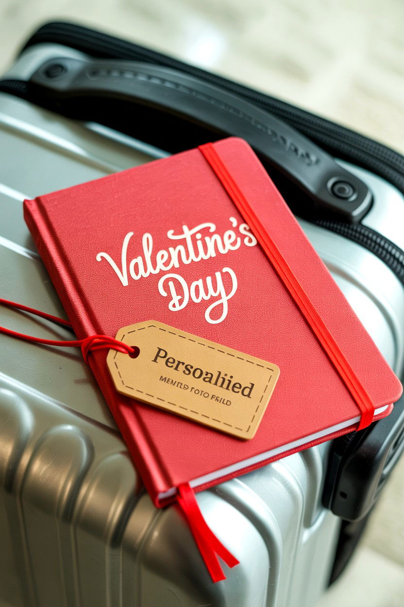 Custom Travel Journal - 25 Valentine's Day Personalized Book Ideas