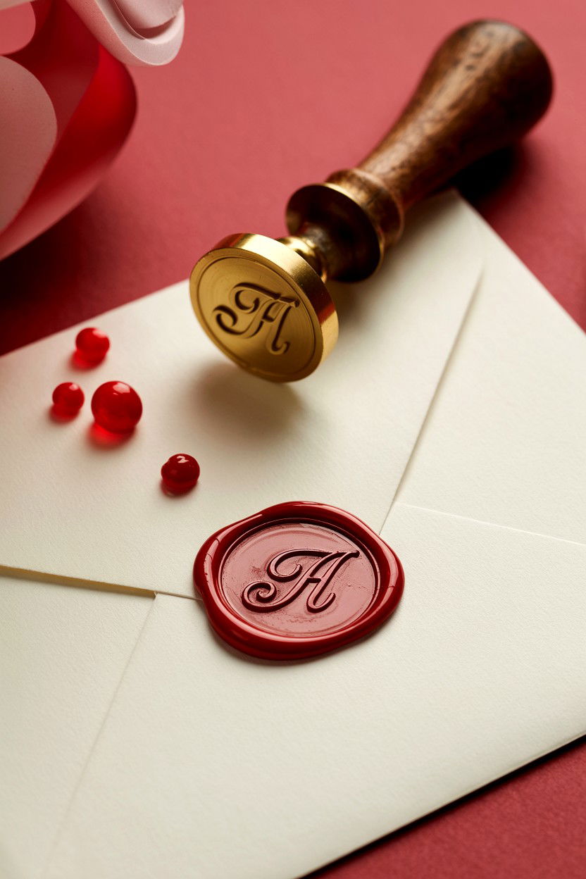 Custom Wax Seal Set - 25 Valentine's Day Stationery Ideas