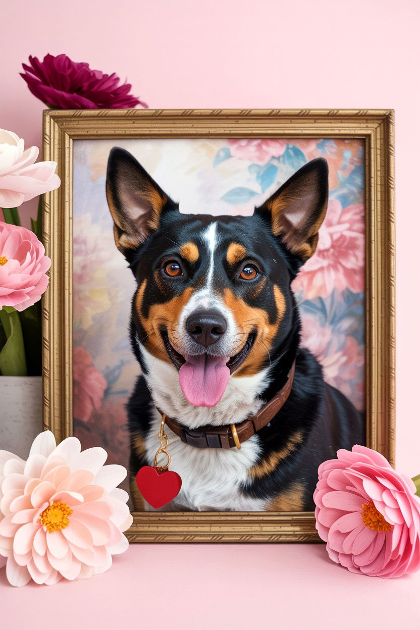 Custom dog portrait - 25 Valentine's Day Ideas for Dogs
