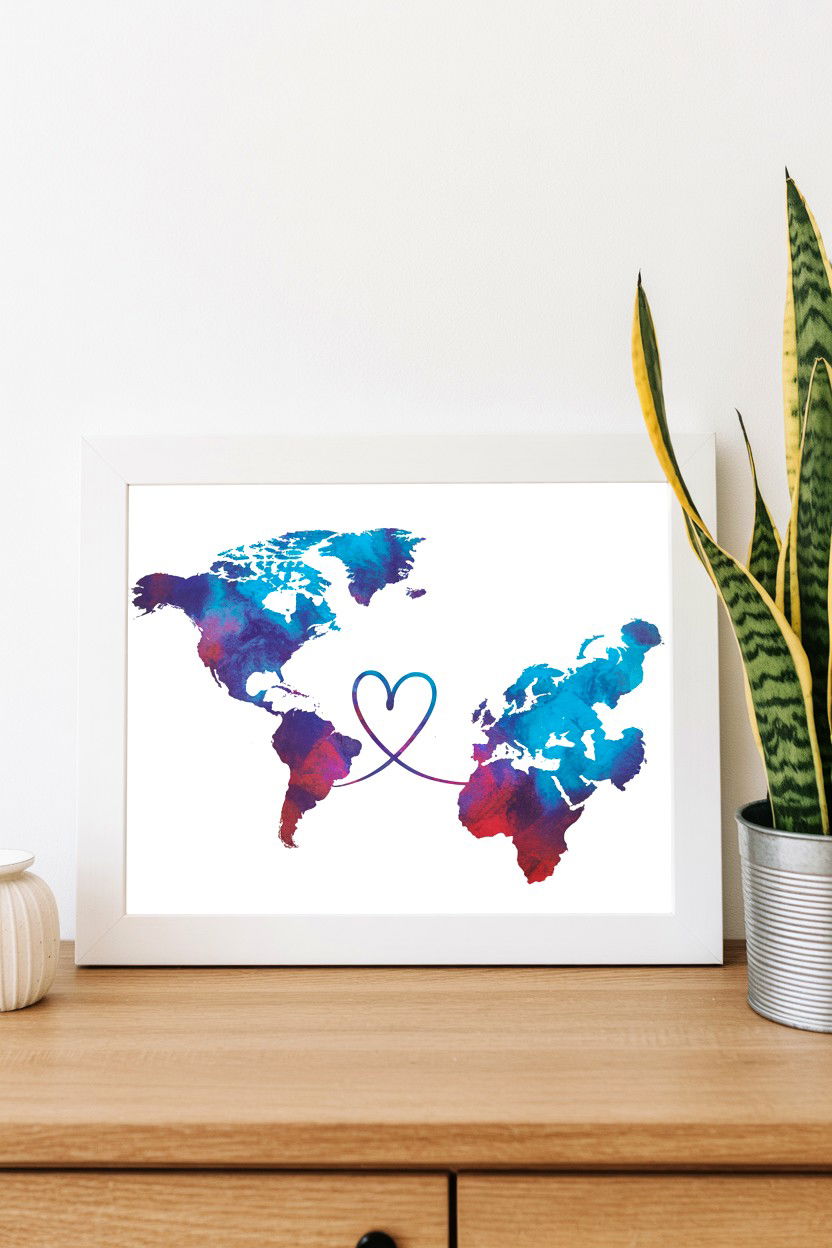 Custom map art - 25 Long Distance Valentine's Day Gifts for Girlfriend
