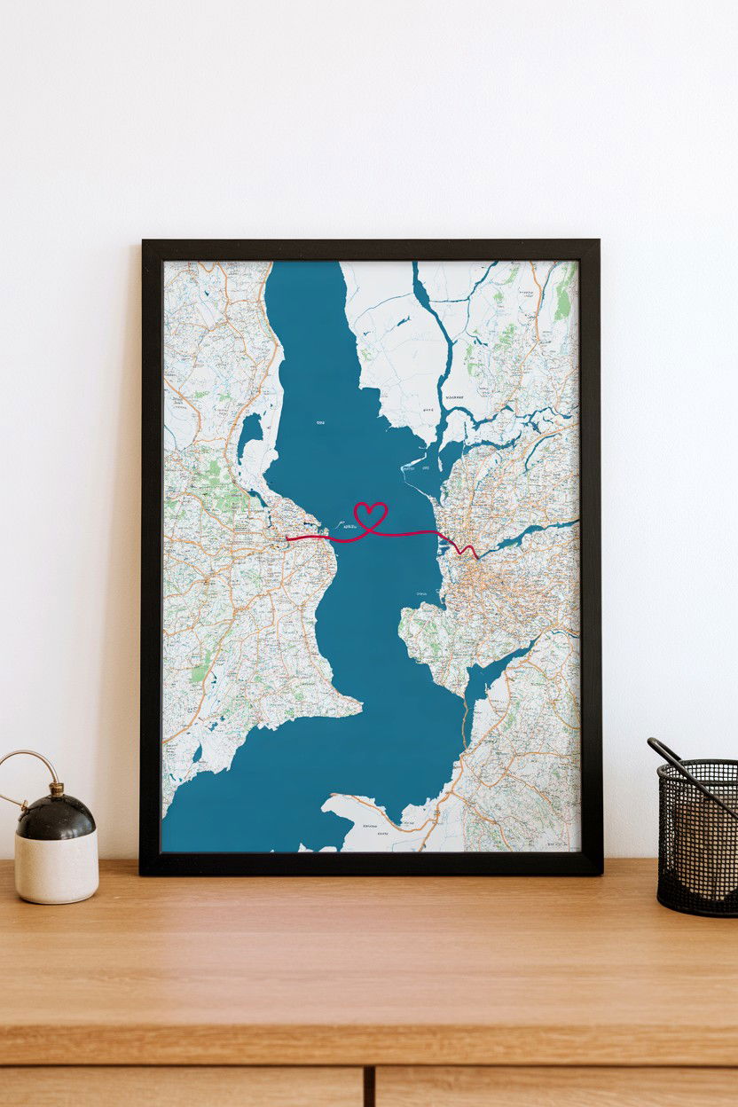 Custom map print - 25 Long Distance Valentine's Day Delivery Ideas