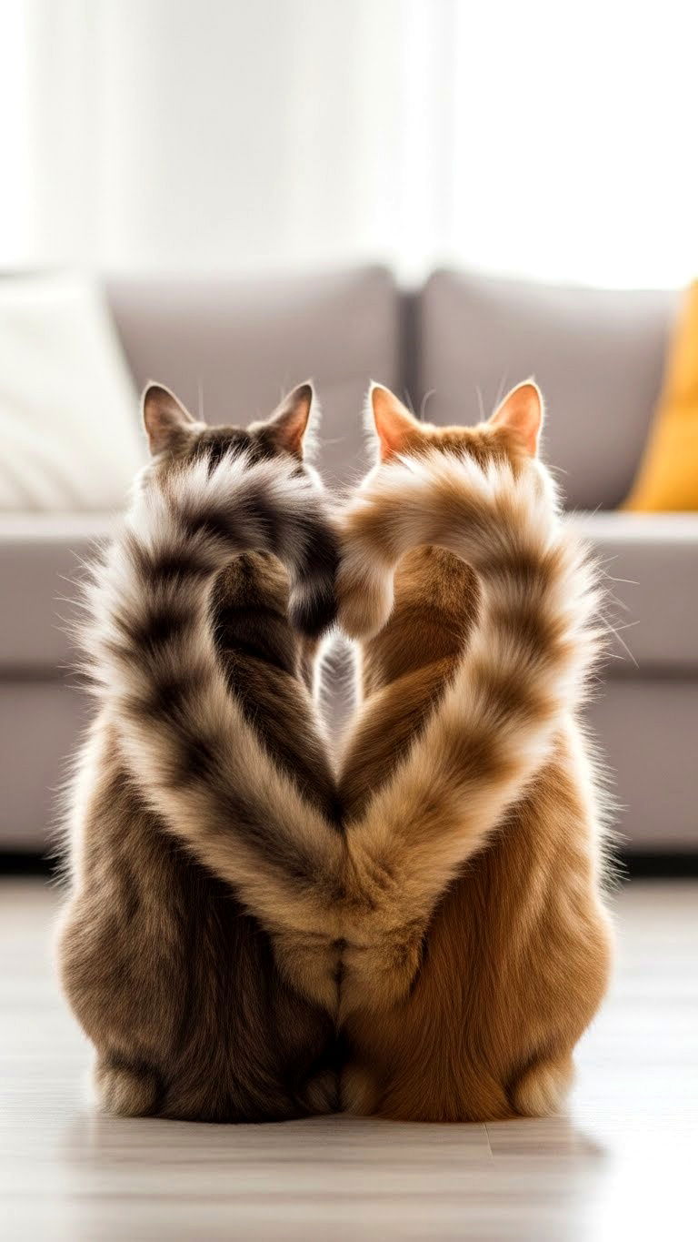 Cute Cat Couple - 25 valentine's day drawings