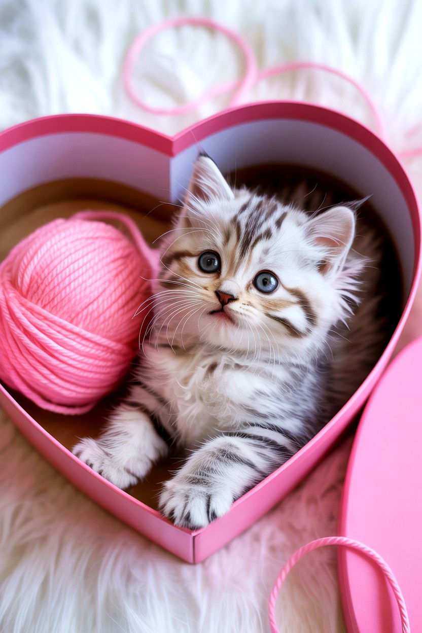 Cute Kitten - 25 Valentine's Day Sticker Ideas