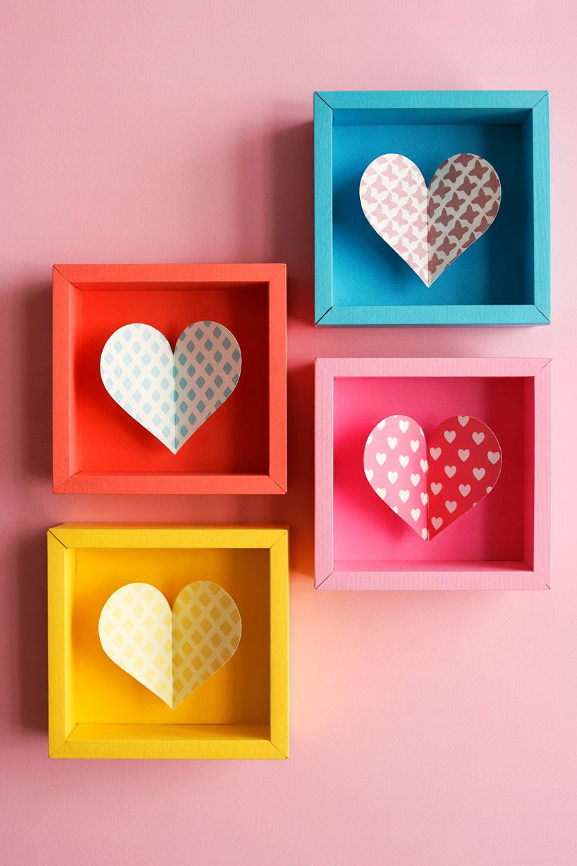 DIY Paper Hearts - 25 Valentine's Day Gallery Wall Ideas