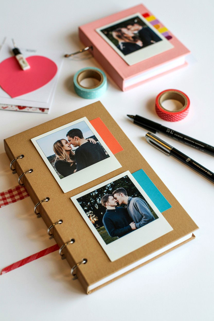 DIY Photo Album - 25 Last Minute Valentine's Day Ideas