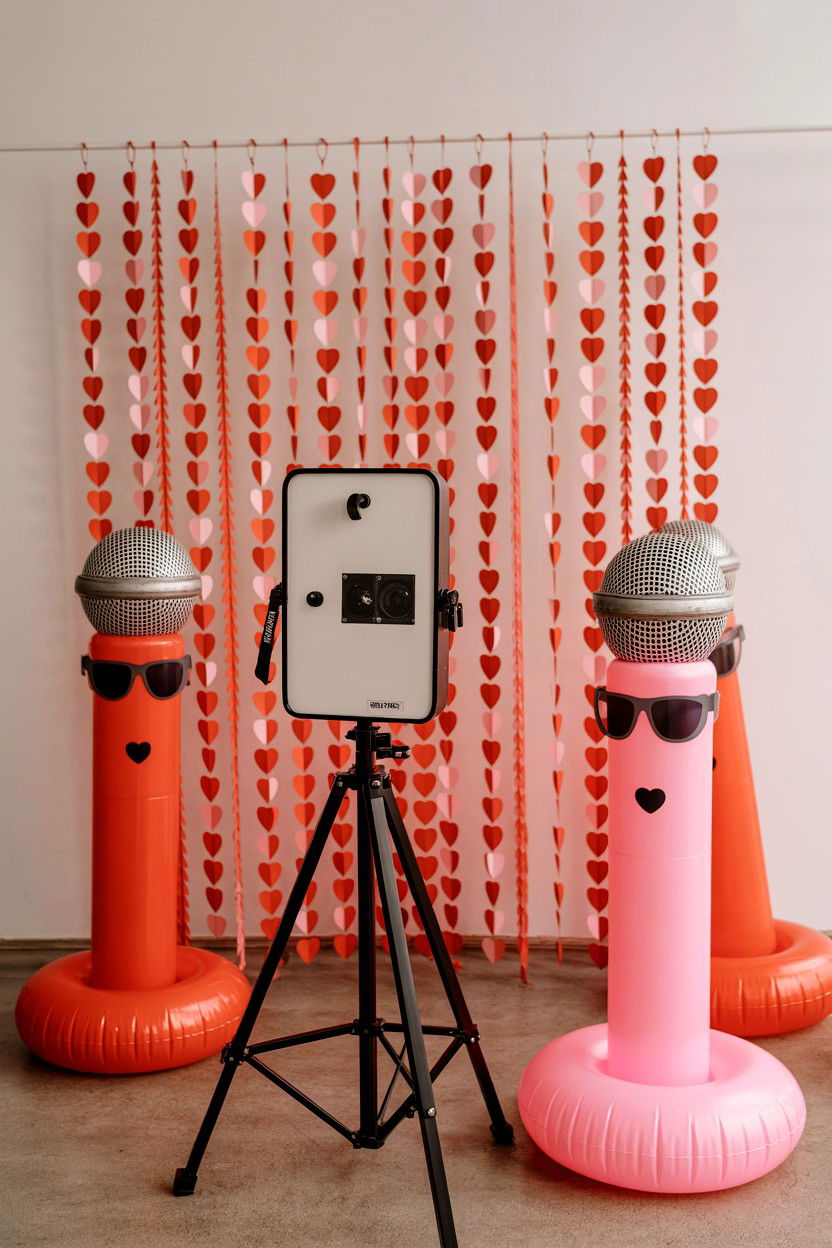 DIY Photo Booth - 25 Valentine's Day Karaoke Party Ideas