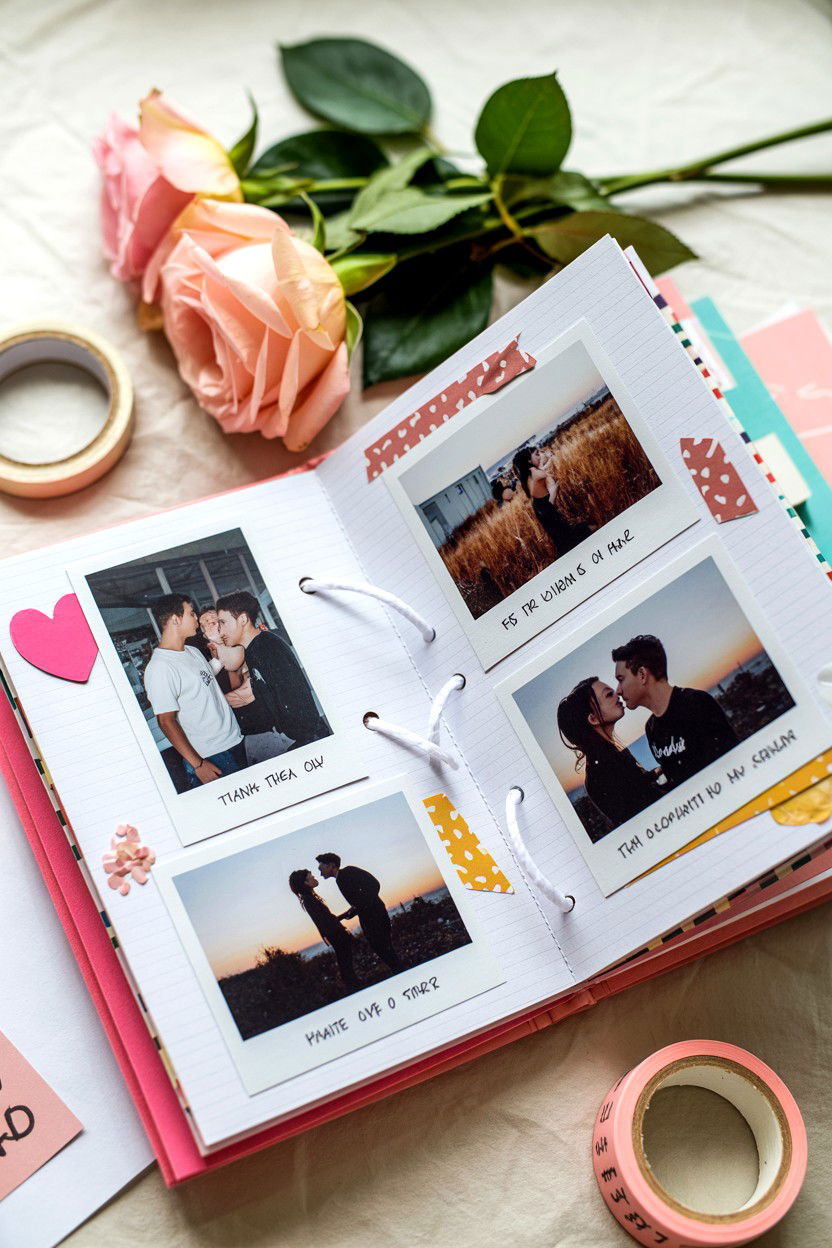 DIY Photo Scrapbook - 25 Valentine's Day Memory Lane Ideas