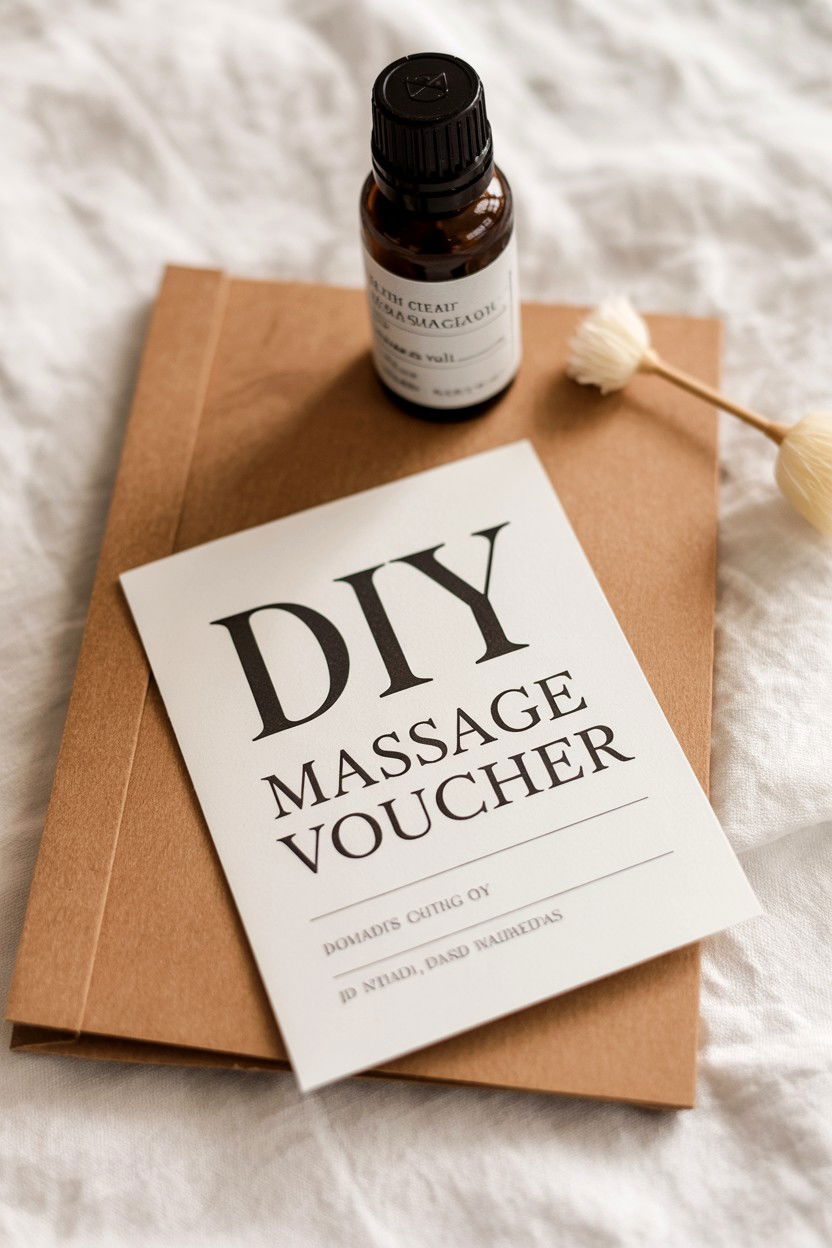 DIY massage voucher - 25 Valentine's Day Surprise Ideas for Husband