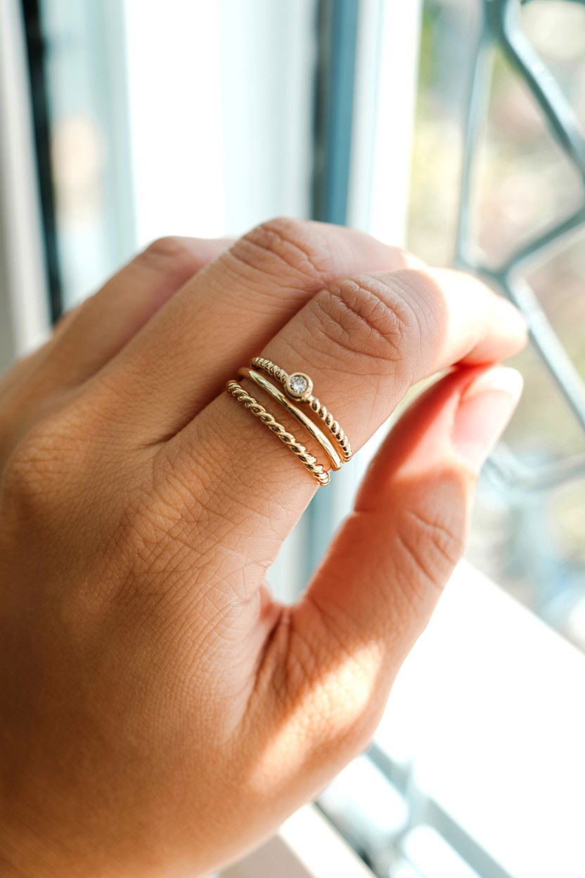 Dainty Stacking Ring - 25 Valentine's Day Ring Ideas