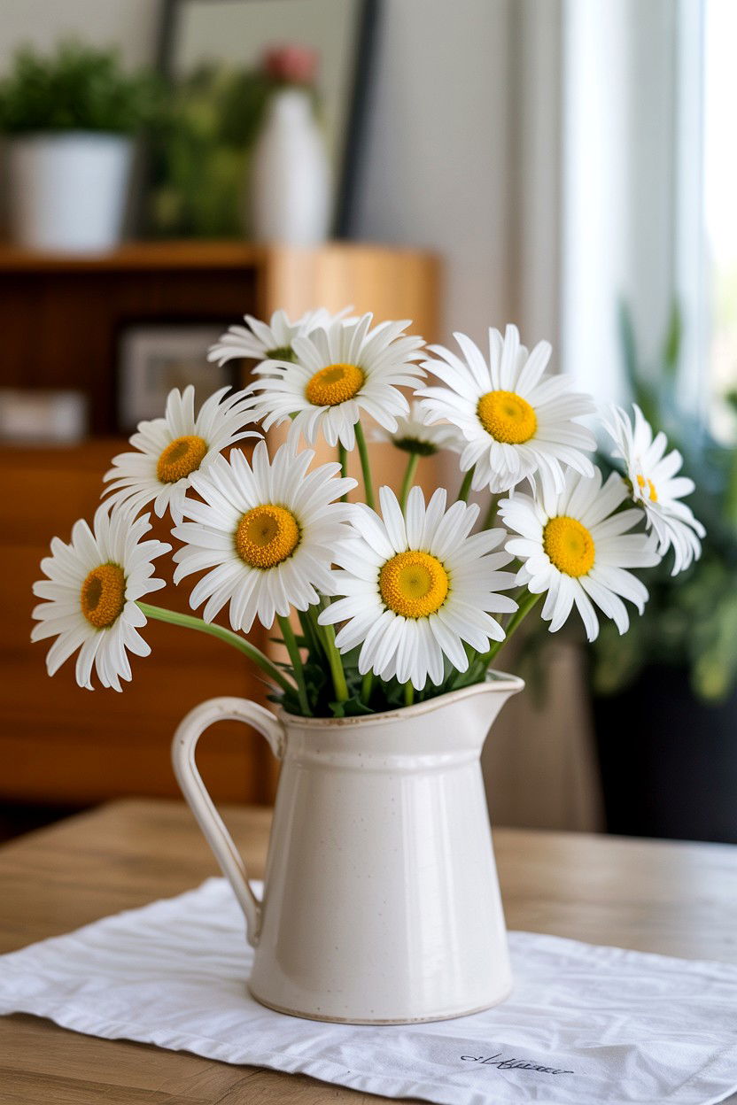 Daisy Arrangement - 25 Budget Valentine's Day Flower Ideas