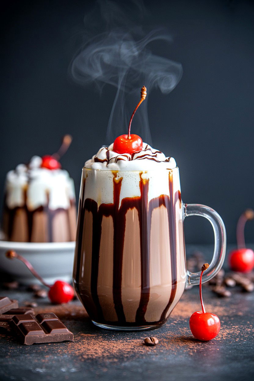 Dark Chocolate Cherry Mocha - 25 Valentine's Day Espresso Drink Ideas