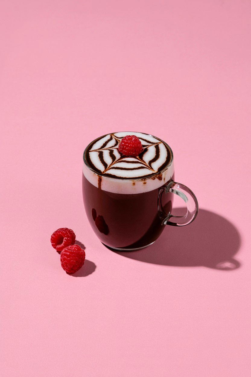 Dark Chocolate Raspberry Latte - 25 Valentine's Day Coffee Drink Ideas