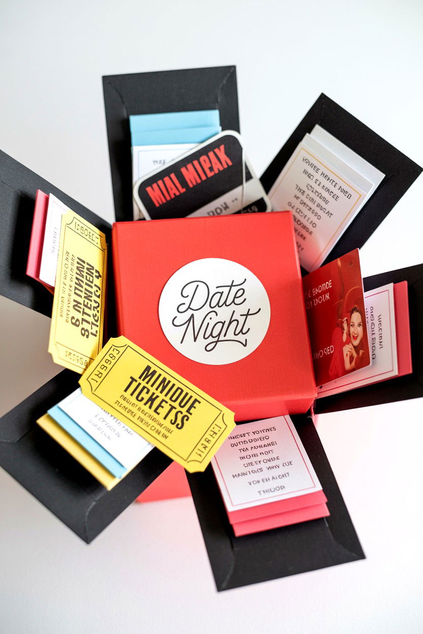 Date Night Explosion Box - 25 Valentine's Day Explosion Box Ideas