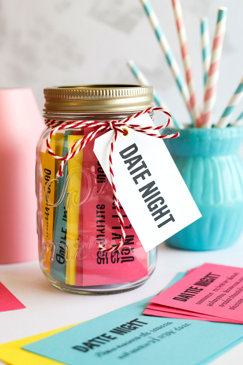 Date Night Jar - 25 Sentimental Valentine's Day Gifts for Girlfriend