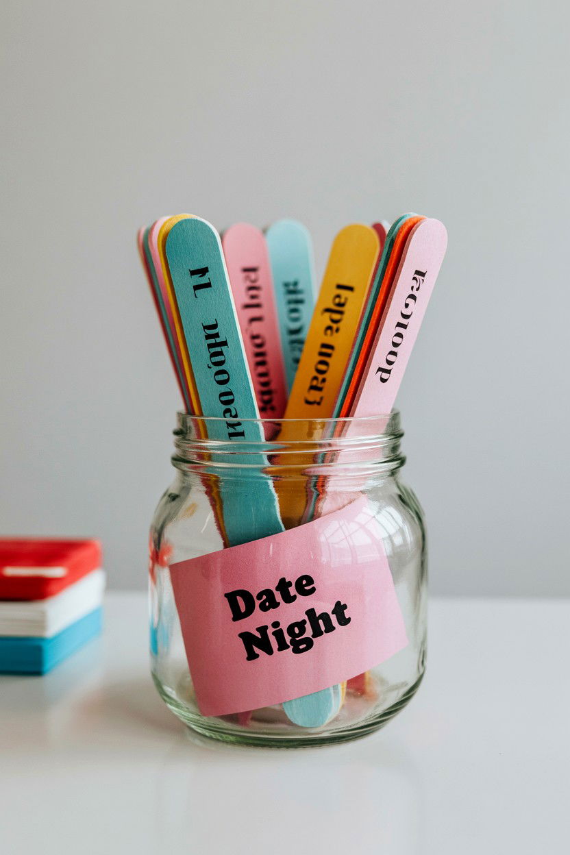 Date Night Jar - 25 Valentine's Day Love Note Jar Ideas