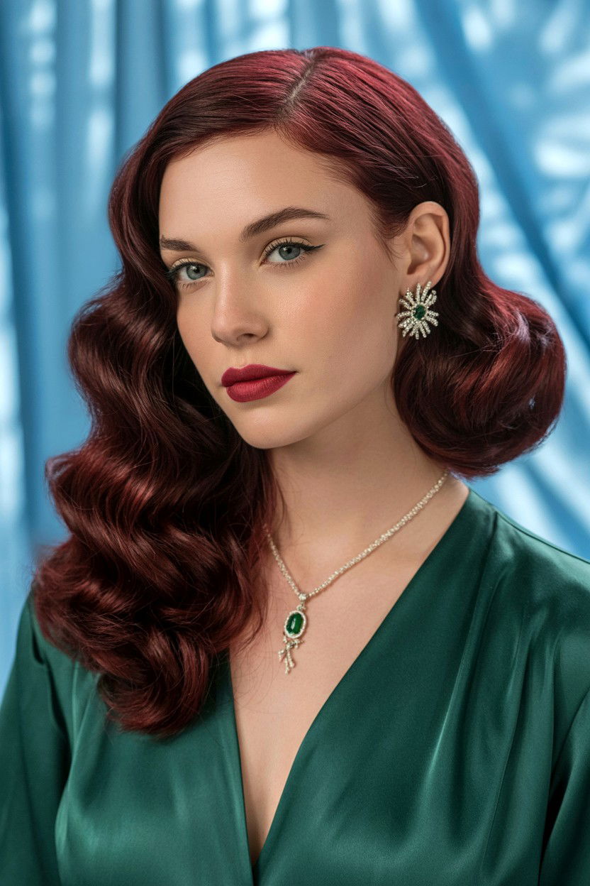 Deep Burgundy Hair - 25 Valentine's Day Hair Color Ideas