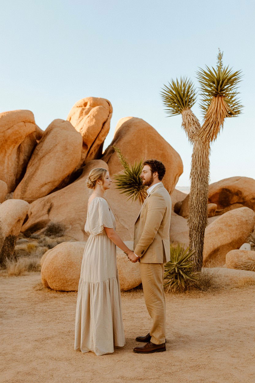 Desert Sunset Ceremony - 25 Valentine's Day Elopement Ideas