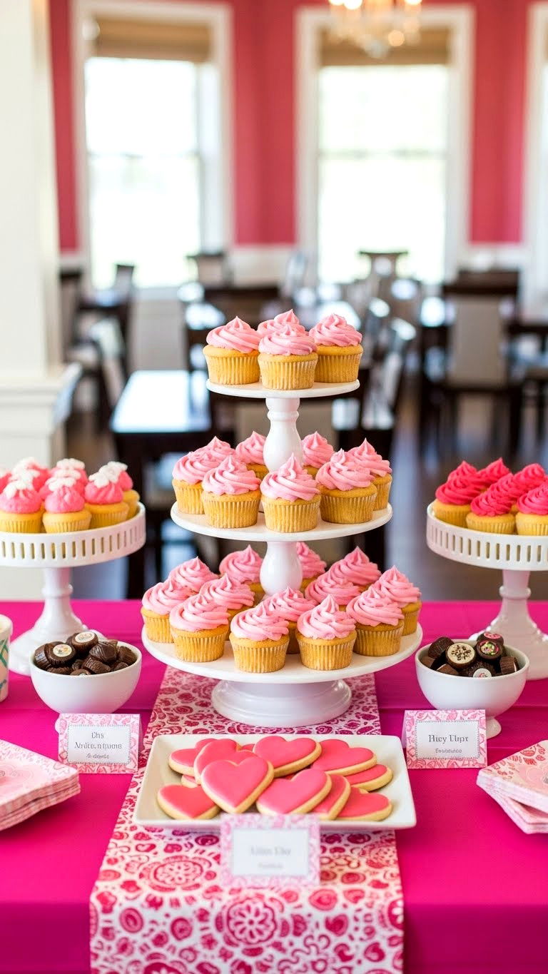 Dessert Table Display - 25 valentine's day ideas