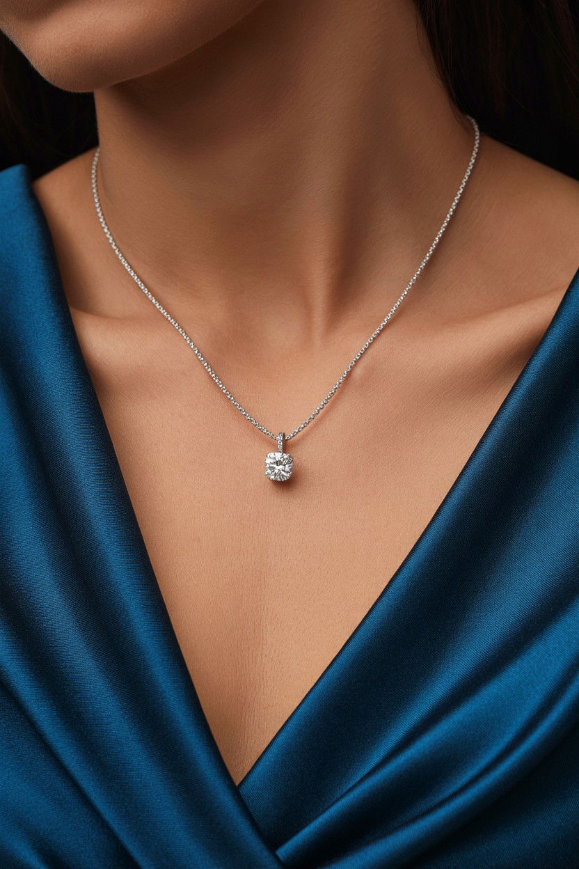 Diamond Solitaire - 25 Valentine's Day Necklace Ideas