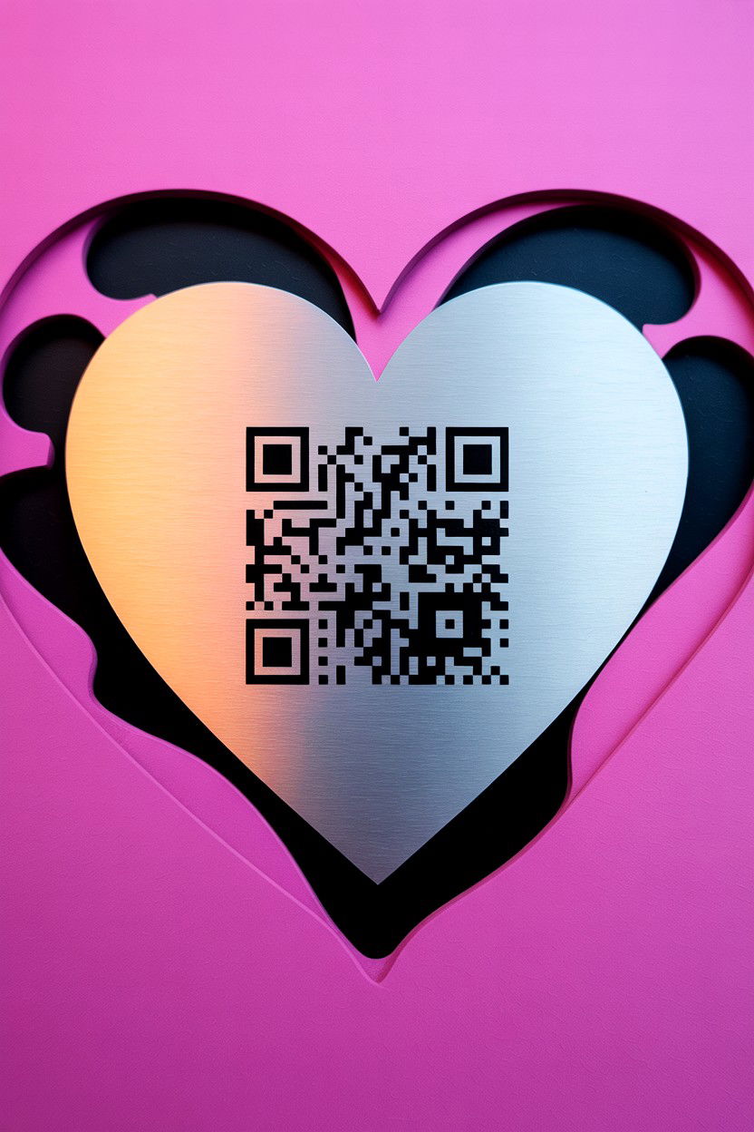 Digital QR Code Card - 25 Modern Valentine's Day Card Ideas