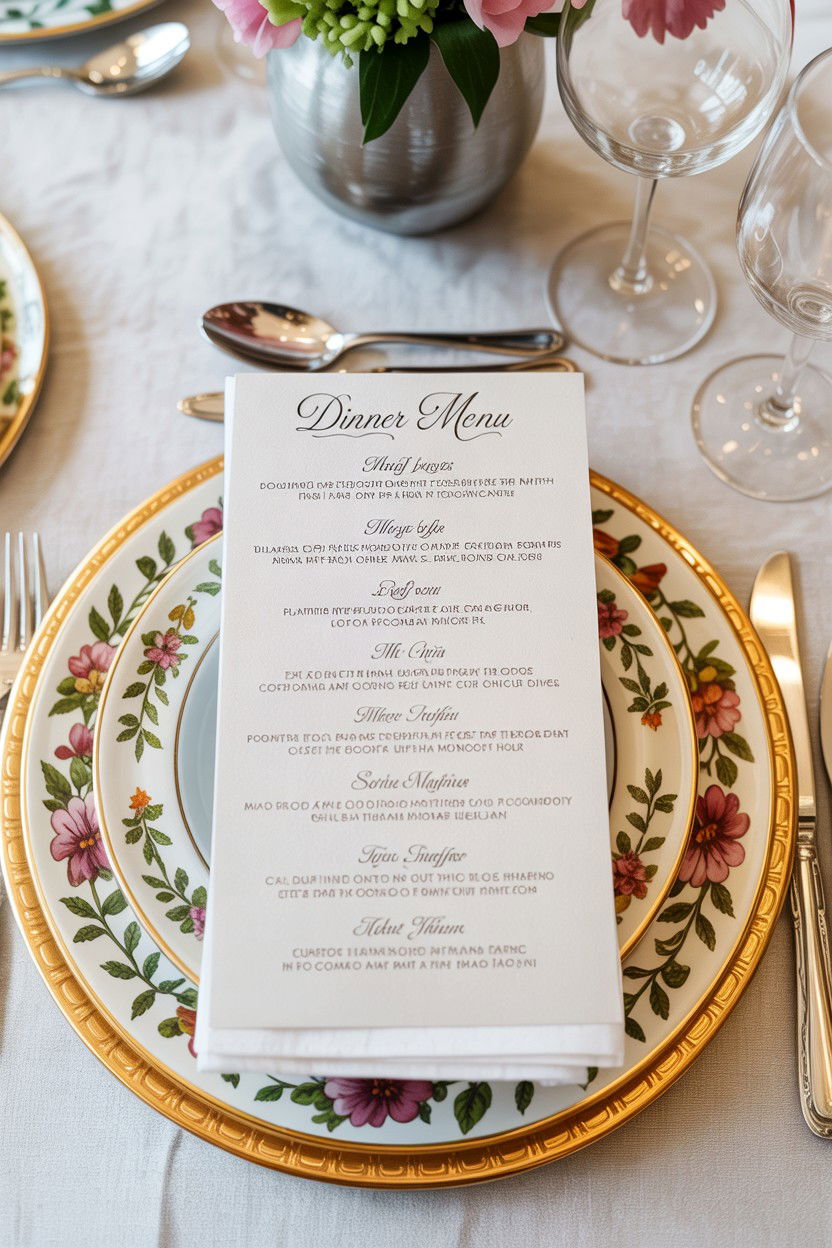 Dinner Menu - 25 Valentine's Day Escape Room Ideas