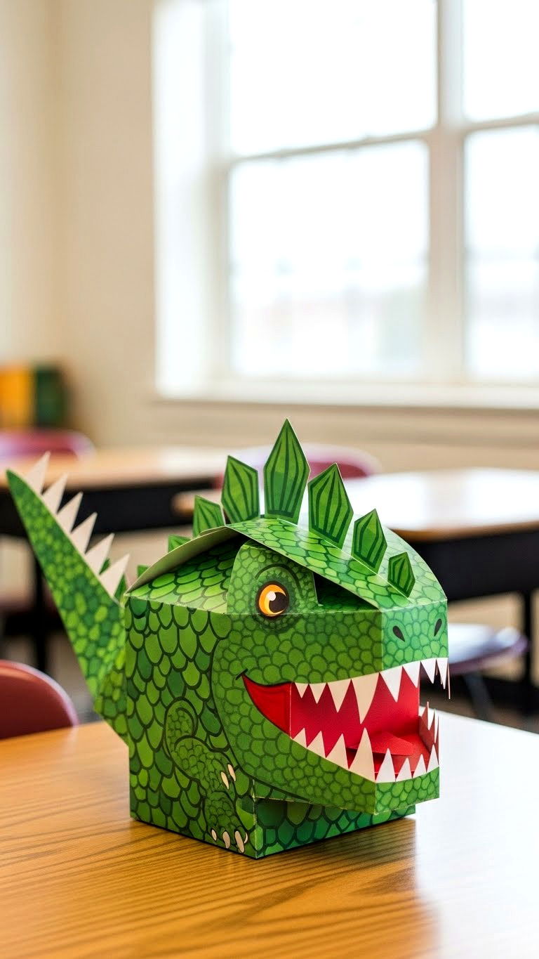 Dinosaur Valentine Box - 25 valentine's day box ideas