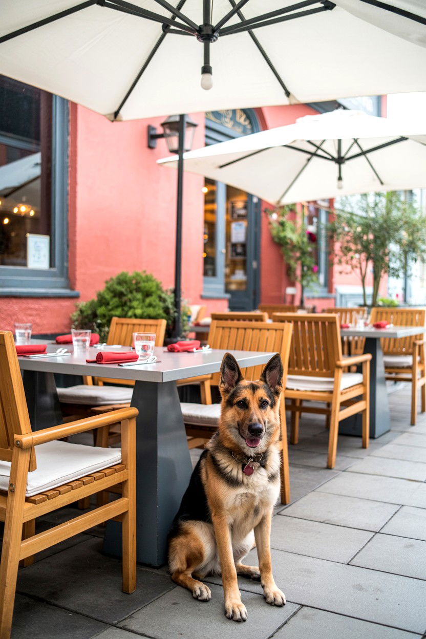 Dog friendly restaurant patio - 25 Valentine's Day Ideas for Dogs