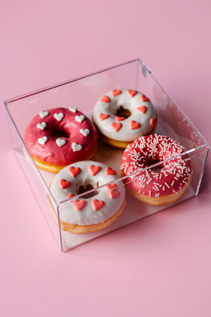 Donut Treat Box - 25 Valentine's Day Clear Box Ideas