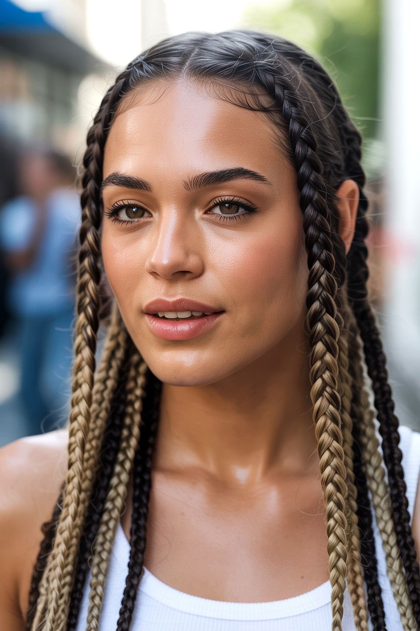 Double Dutch Braids Locs - 25 Valentine's Day Loc Hairstyle Ideas