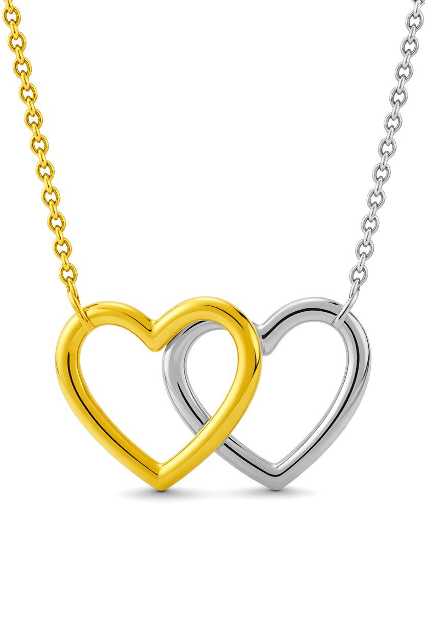 Double Heart Necklace - 25 Valentine's Day Pendant Ideas
