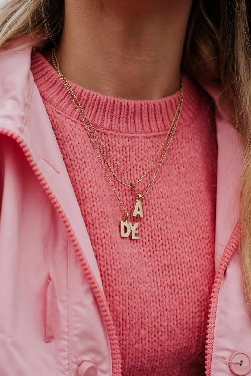 Double Initial Necklace - 25 Valentine's Day Initial Jewelry Ideas
