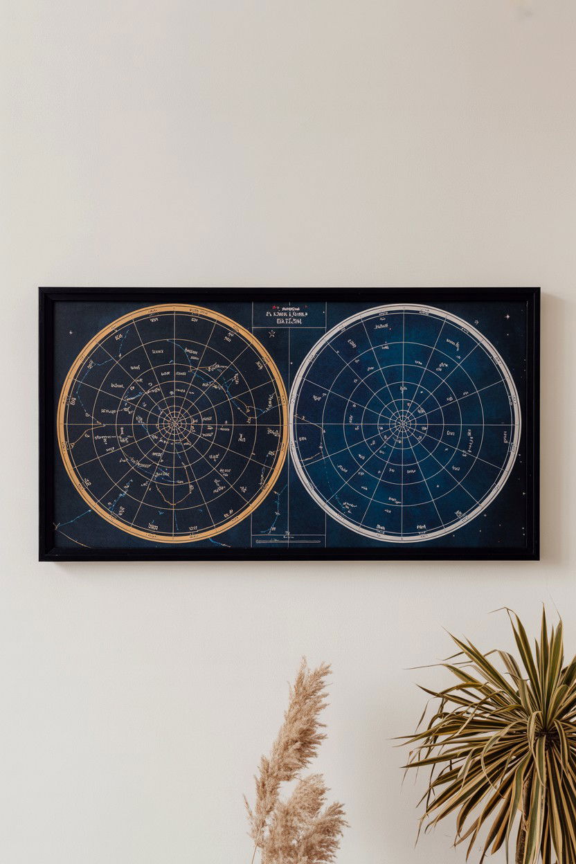 Double Star Map - 25 Valentine's Day Star Map Ideas