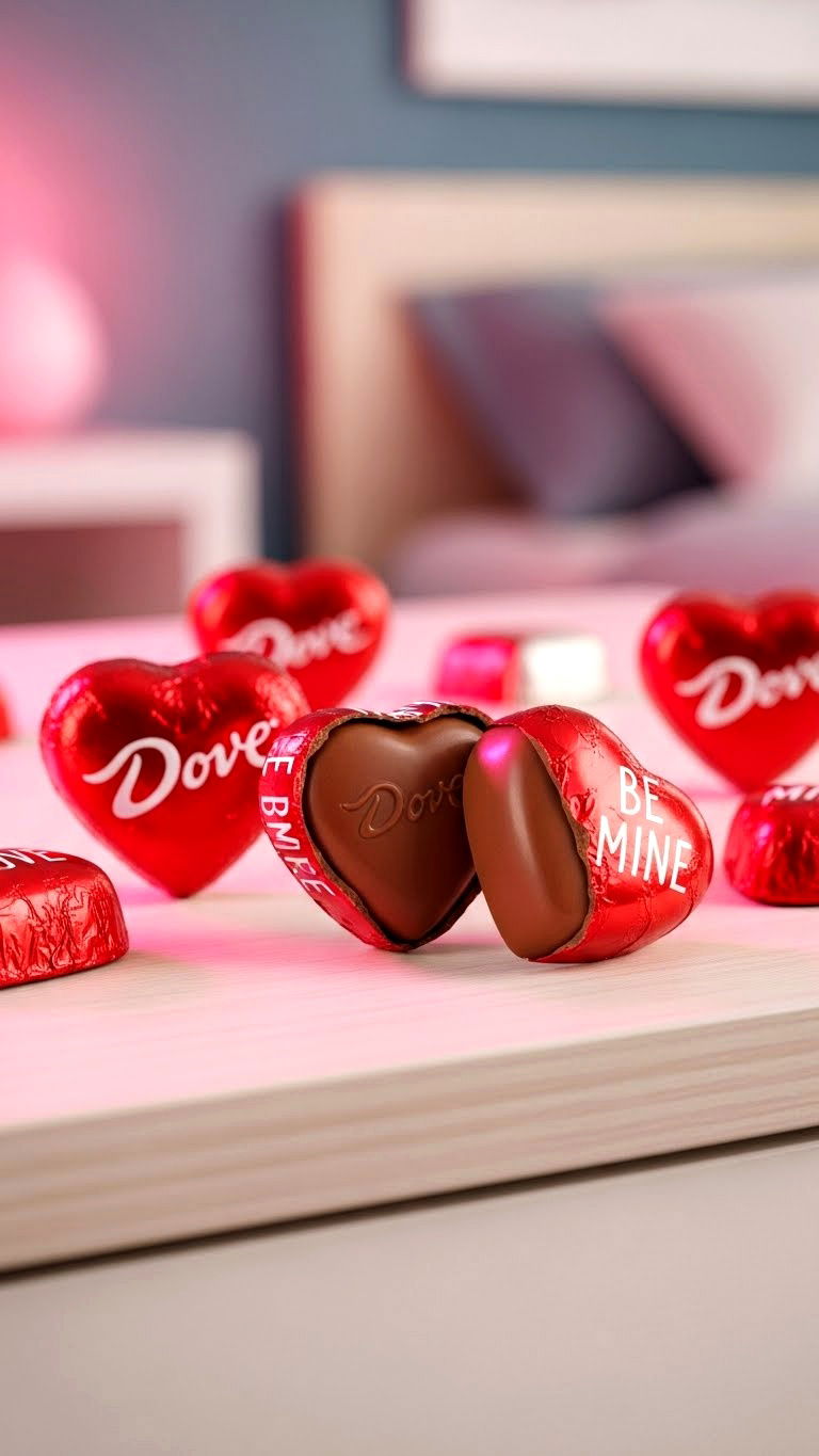 Dove chocolate hearts - 25 valentine's day heart candy
