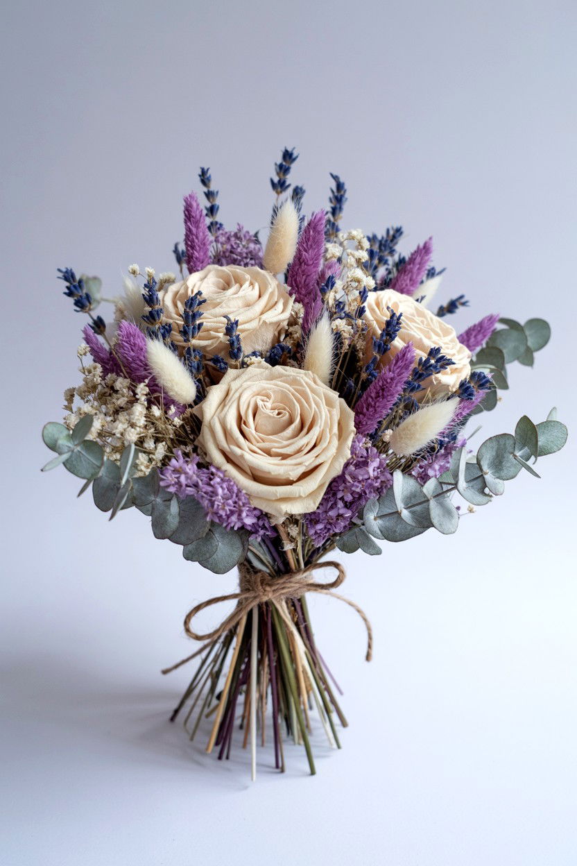 Dried Flower Bouquet - 25 Valentine's Day Preserved Flower Ideas