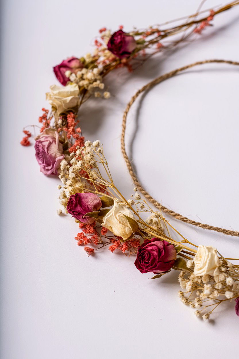 Dried Flower Garland - 25 Valentine's Day Garland Ideas