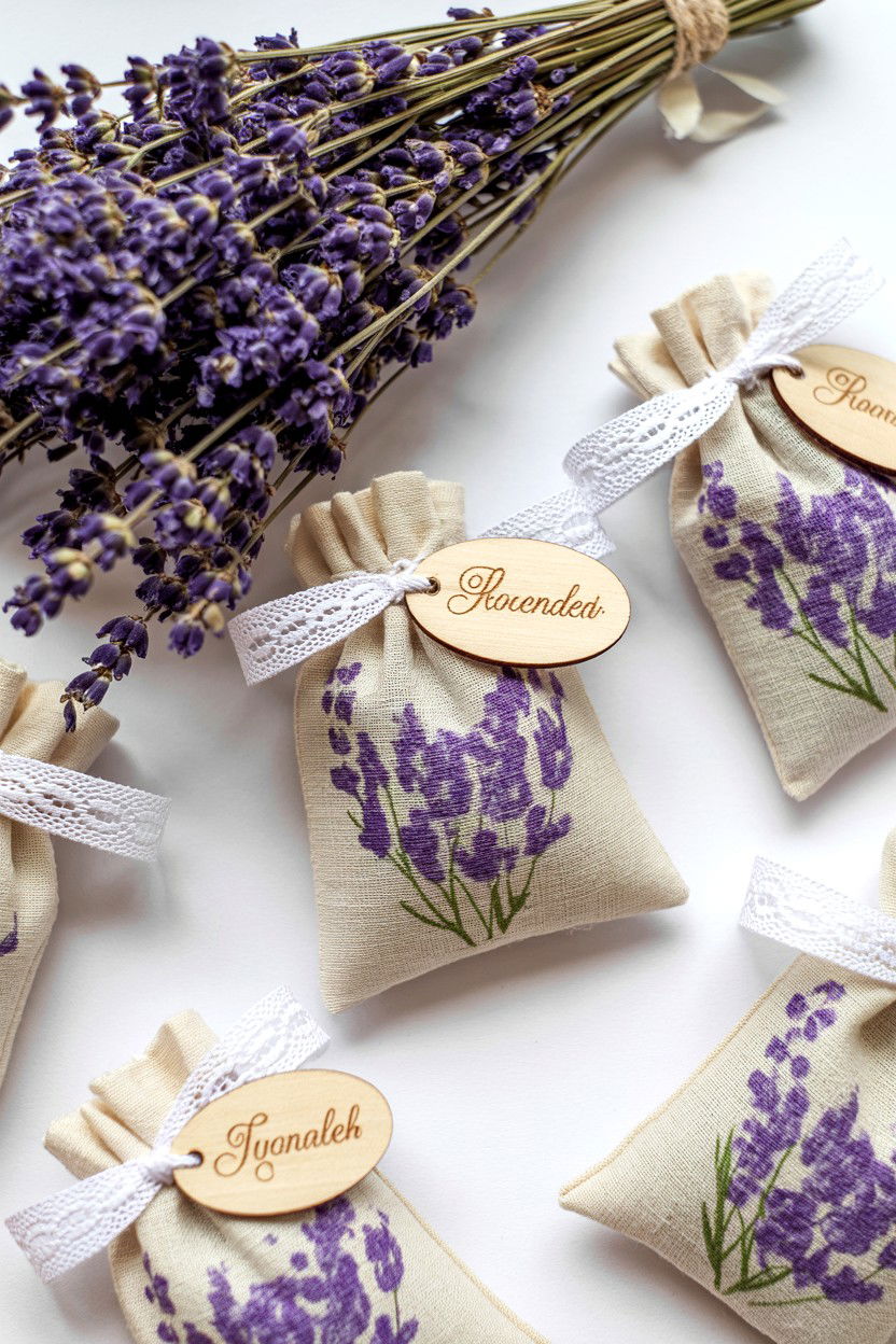 Dried Flower Sachets - 25 Valentine's Day Wedding Favor Ideas