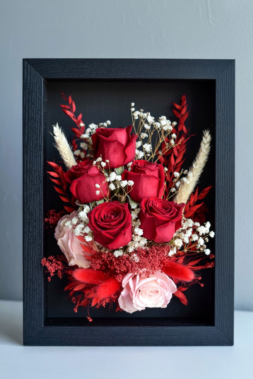 Dried Flower Shadow Box - 25 Valentine's Day Shadow Box Ideas
