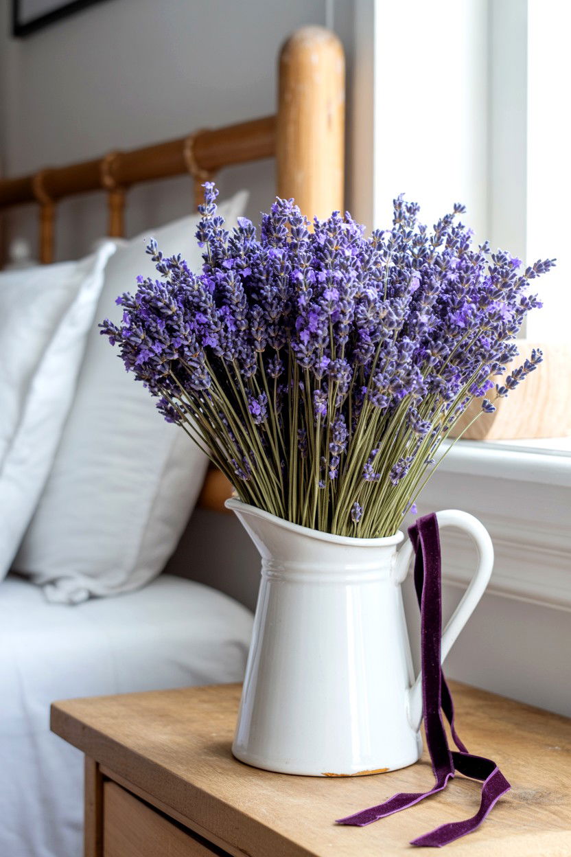 Dried Lavender Bundles - 25 Cottagecore Valentine's Day Decor Ideas