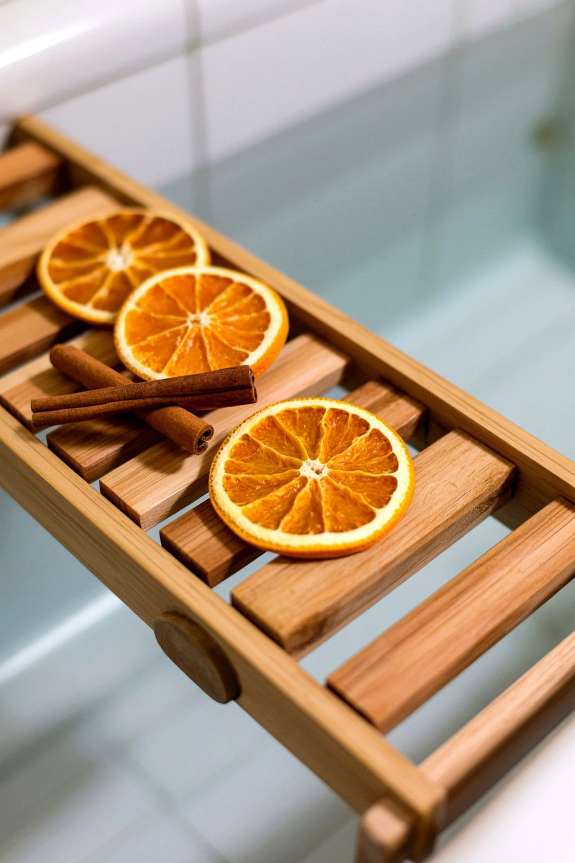 Dried Orange Slice Bath - 25 Valentine's Day Bath Soak Ideas