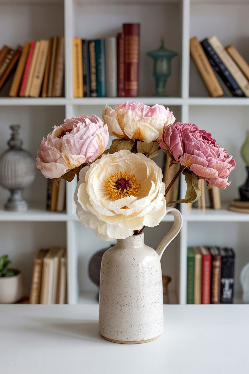 Dried Peony Arrangement - 25 Valentine's Day Peony Arrangement Ideas