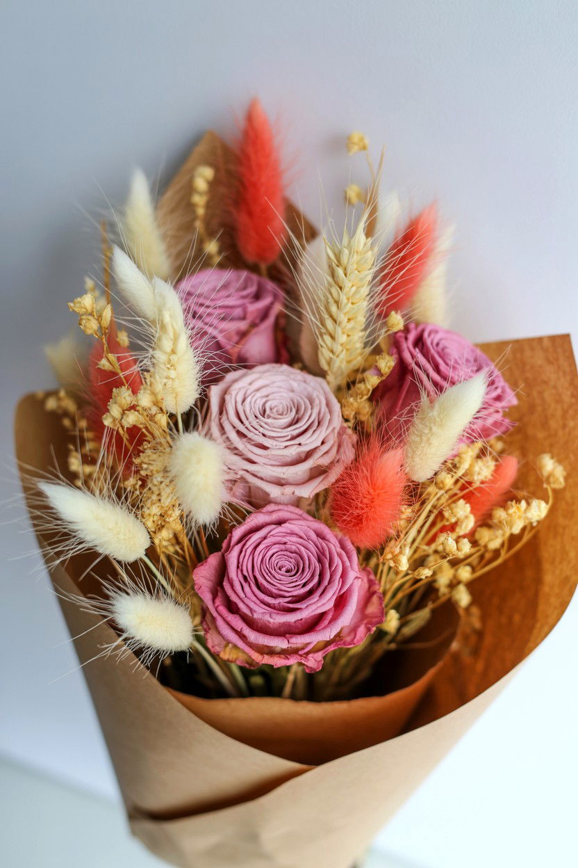 Dried flower bouquet - 25 Valentine's Day Bouquet Ideas