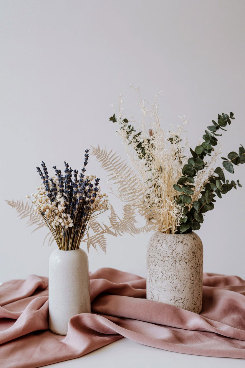 Dried flower valentine table - 25 Valentine's Day Table Setting Ideas