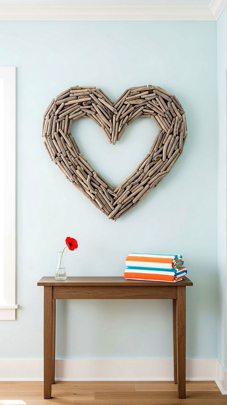 Driftwood Heart Wreath - 25 valentine's day wreath ideas